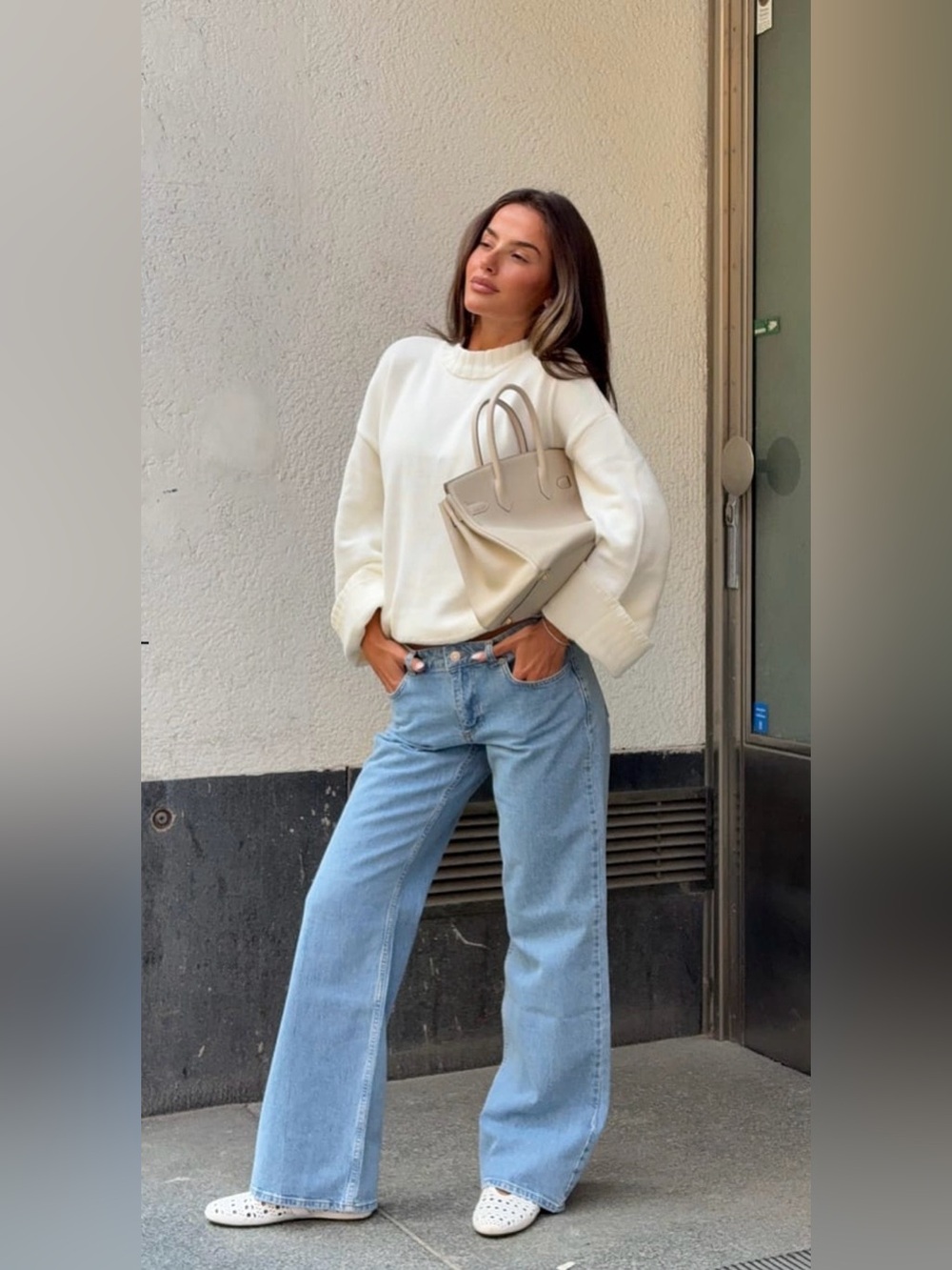 Na’kd Wide Leg Light Blue Jeans - Classic Flare Women's Jeans size 26